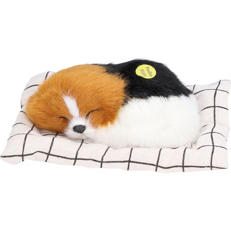 Realistischer, schlafender Beagle-Hundeteppich aus Stoff, Tischdekoration mit eingebauter Batterie, originelles Geschenk fürs Schlafzimmer (1/5)
