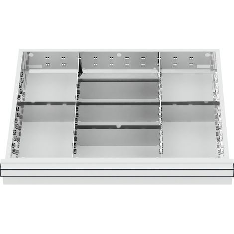STIER Schubladeneinteilung Metalleinteilung BLH 200-300 mm Innenmaß 600x450 mm 8 Fächer