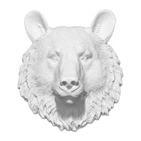 Wall Decoration - White Bear Head - Uka White