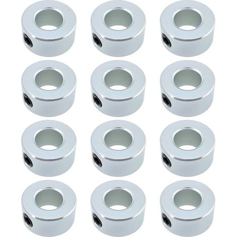 Lot de 12 Colliers d'arbre en Acier au Carbone zingué alésage de 7/16" Compatible avec Les Arbres de Transmission Les essieux de brouette Les Outils agricoles Les boîtes de Vitesses – Modèle (1/4)