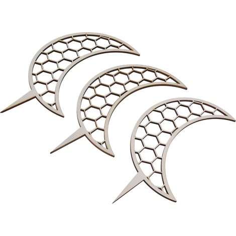 3-teiliges Rankgitter aus Verbundholz im einzigartigen Design (30 cm) für Pflanzen, Mondform (1/5)