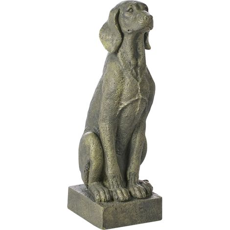Figurine Décorative Extérieure en Mgo 73 cm Forme de Chien Verte Nairobi