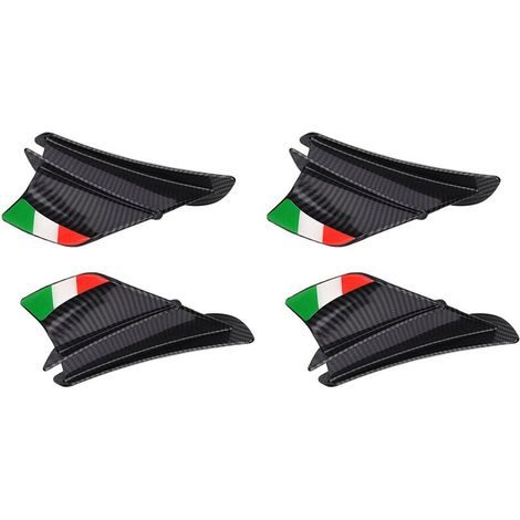 Adatto per 4 kit di alettone posteriore aerodinamico, spoiler per moto e kit di montaggio deflettori d'aria per S1000RR V4 ZX-10R R1, nero opaco.