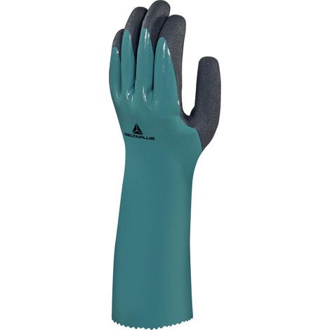 GANT DELTA PLUS NITRILE SUR SUPPORT POLYAMIDE - PAUME ENDUITE MOUSSE NITRILE 35 CM CHEMSAFE VV835 - VV835VE0  T11