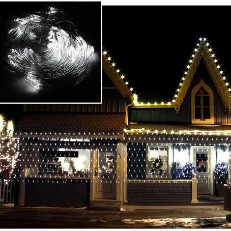Wolketon 4.5x1.6M LED Lichternetz Lichterkette mit 204 LEDs Weihnachten mit Steuerbox Netz-ineinander greifen (1/5)