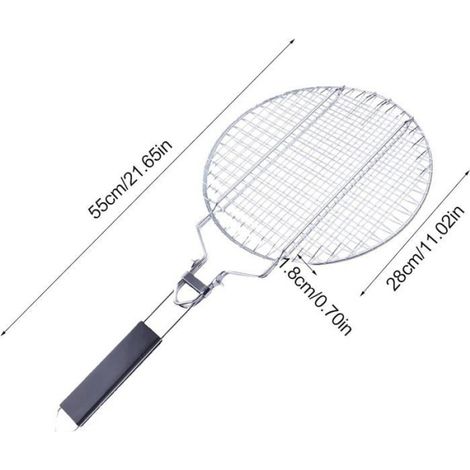 Panier à griller pour poisson et barbecue, panier à griller, panier à griller en métal pour poisson et viande, barbecue d'extérieu (1/5)