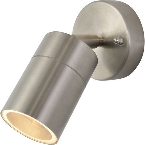 Litecraft Kenn Spotlight Outdoor Wall Ceiling Fitting - Stainless Steel (1/5)