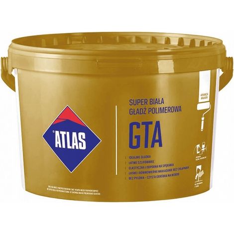 Intonaco polimerico Atlas GTA 18 kg super bianco (1/5)