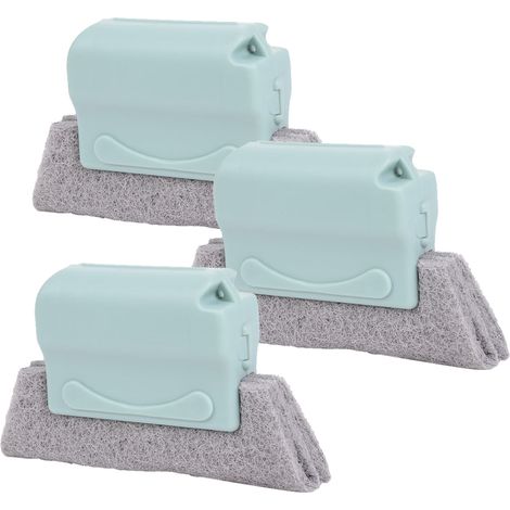 Brush Nettoyage Rainures Fenêtres - Brosse Interstices Manuelle - Pour Fentes de Fenêtres Portes Coulissantes Douches Réfrigérateurs - 3 Pièces (1/5)