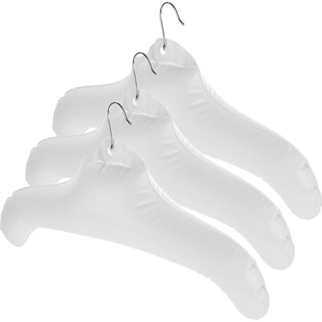 Appendiabiti gonfiabile salvaspazio, perfetto per i viaggi e per riporre gli abiti in casa, bianco. (1/5)