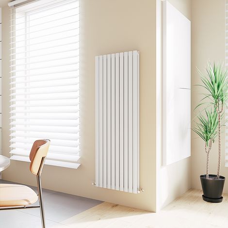 Acezanble Vertical Oval Column Radiator Central Heating Rad 1600x590mm Double White