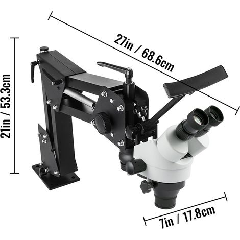 Microscope Stéréoscopique du Microscope 7X-4.5X avec Le Double Miroir de Bras de Microscope de Bras WF10X 20MM pour Des Outils de B… (1/5)