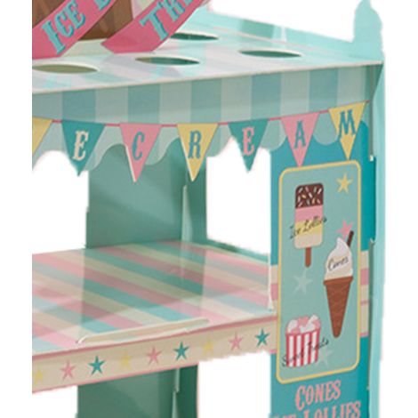 Présentoir à gâteaux en forme de voiture, décoration de table à desserts, bricolage, papier jetable, pour mariage, anniversaire, fête, 37 x 20 x 34 cm (1/5)