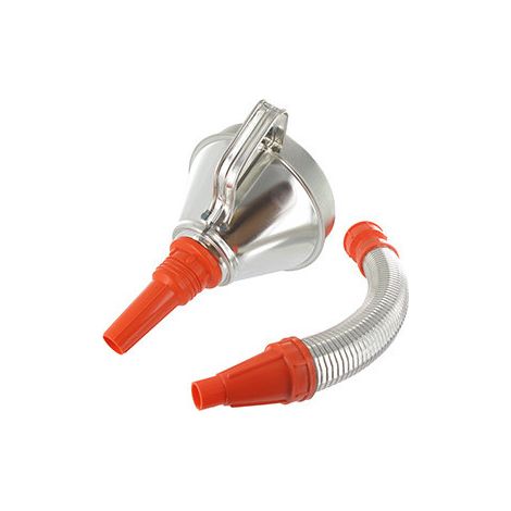 Metall-Galvanisiertes Trichter. ø: 160 mm – Mit Filter & Schlauch geliefert.