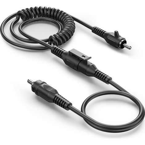 Cordon d'alimentation pour Visières et Casques Chauffants Motoneige Câble Extension 2,3 m, Remplacement Adapté, Facile à Transporter (1/5)