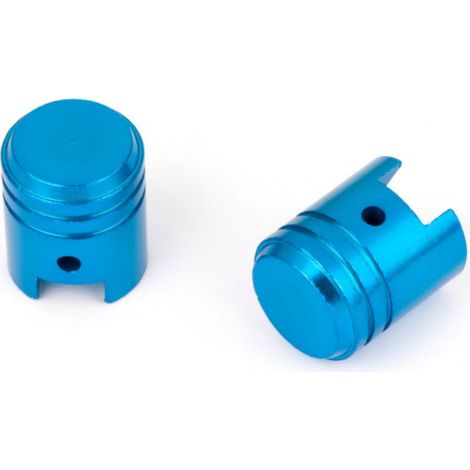 Capuchon de Valve Grand Piston Bleu Vendu par paire