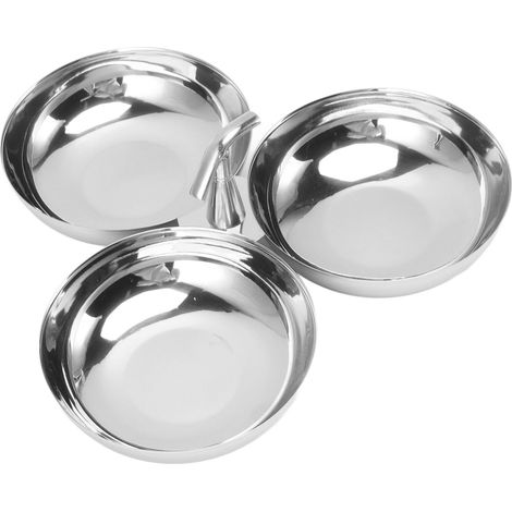 Snackteller aus Edelstahl 304, langlebig, leicht zu reinigen, sicherer 3-in-1-Obstteller für Nüsse und Süßigkeiten, Typ 1 (1/5)