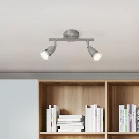 BRILLIANT Lampe Amalfi LED Spotrohr 2flg eisen 2x LED-PAR51, GU10, 3W LED-Reflektorlampen inklusive, (250lm, 3000K) Köpfe schwenkbar (1/2)