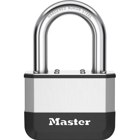Master Lock Elite™ Cadenas innovant nouvelle génération, en acier laminé haute résistance de 67 mm - anse en acier au bore trempé de 38 mm - 2 clés