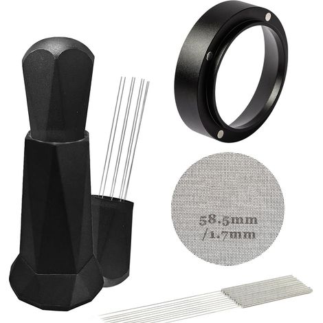 Le kit de 3 pièces de 53 mm comprend 8 aiguilles à poudre de rechange pour tissu.Distributeur de poudre de café, aiguille doseuse, filtre, dispositif anti-poudre, bague doseuse de réception de poudre, (1/5)