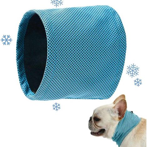Banda refrescante para perros, Collar refrescante, Banda refrescante, Banda refrescante, Pañuelo refrescante, Collares para perros, Azul, Mediano (1/5)