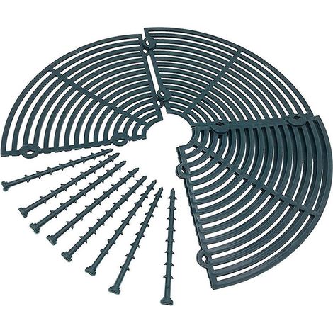 Mehrzweck-Pflanztopfgitter, verstellbar, robust, Erdschutzabdeckung für Blumentöpfe, für Garten und Hof-17cm-Green