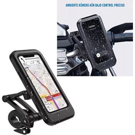 Support Téléphone Moto Étanche Écran Tactile TPU Rotation 360° Fixation GPS Vélo (1/5)