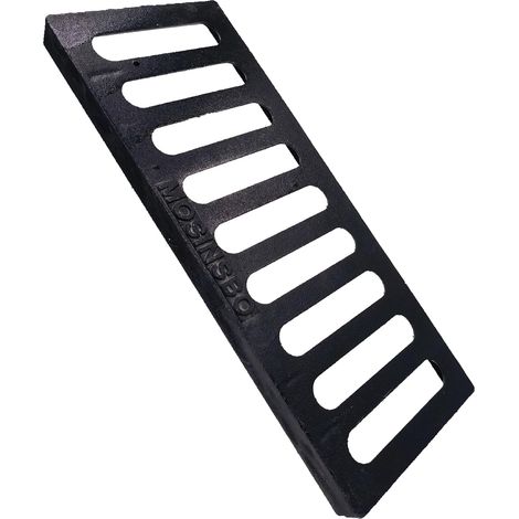 Fonte Ductile Grille de Drain 500x200 mm, Classe B125, Grille de Caniveau pour Allée et Cour, Rectangulaire Grille d'Égout pour Extérieur, Noir (1/5)