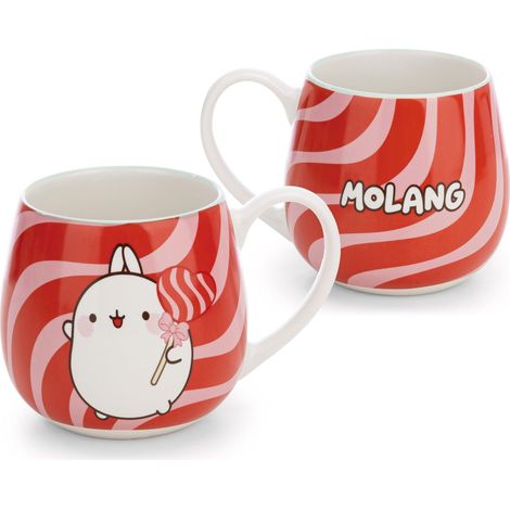 Tasse avec Sucette, 400 ML, 8 x 9 cm, avec Banderole, Rouge, Tasse en Porcelaine, conçue avec Soin, Accessoire Mignon pour la Cuisine, Le Bureau et la Maison (1/5)