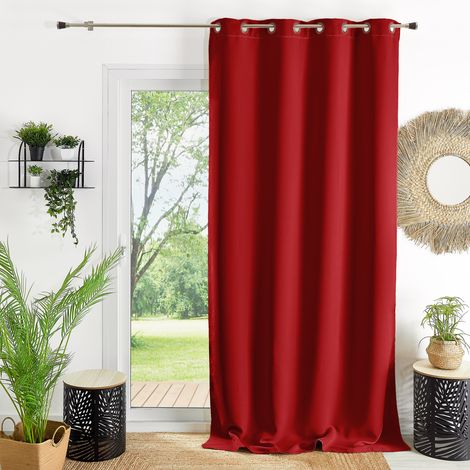 Rideau ameublement 80 % occultant Rouge 140x260 cm