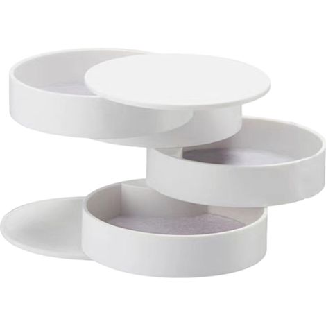 Boîte de rangement pour bijoux de style nordique - Présentoir rotatif moderne et simple à plusieurs niveaux pour accessoires