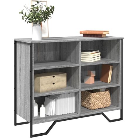 Sideboard Grau Sonoma 91x35,5x74,5 cm Holzwerkstoff