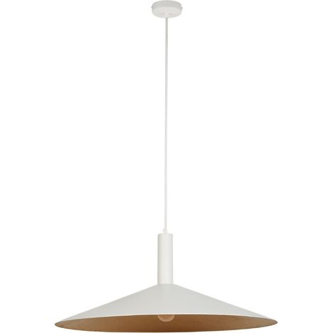 Suspension moderne blanc/cuivre Ø70 E27 15W Capri Sigma