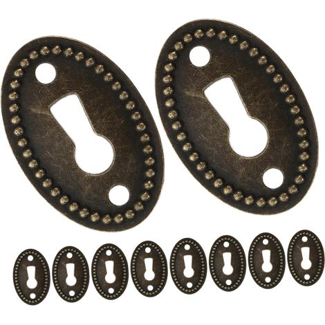 Abaodam Lot de 10 plaques recouvrement ovales pour serrure, 35 x (1/5)