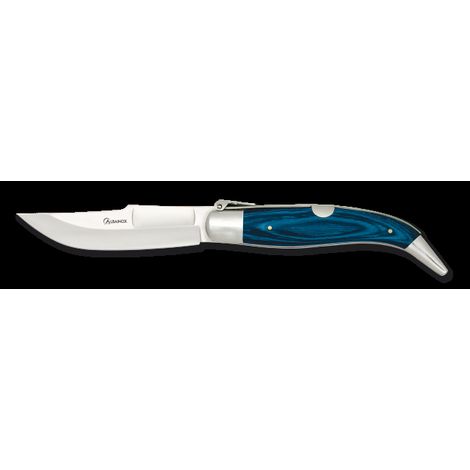 Coltello Martinez Albainox teja madera azul lunghezza lama 6.5 cm