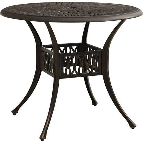 Table de jardin Bronze 90x90x74 cm Aluminium coulé (1/5)