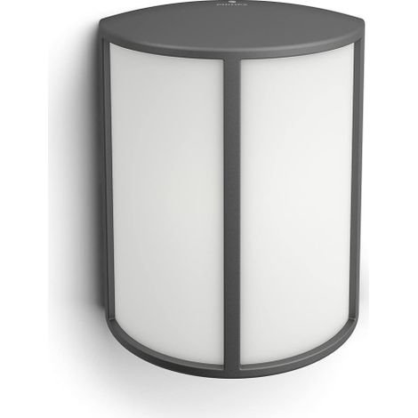 Philips 164649316 Stock Lampada LED da Parete, Giardino ed Esterni, 6W, Grigio Antracite