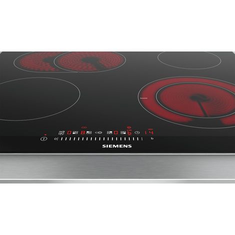 Siemens ET675FNP1E, Placa vitrocerámica de 60 cm con 4 zonas de cocción y control táctil de alta precisión, Negro (1/4)