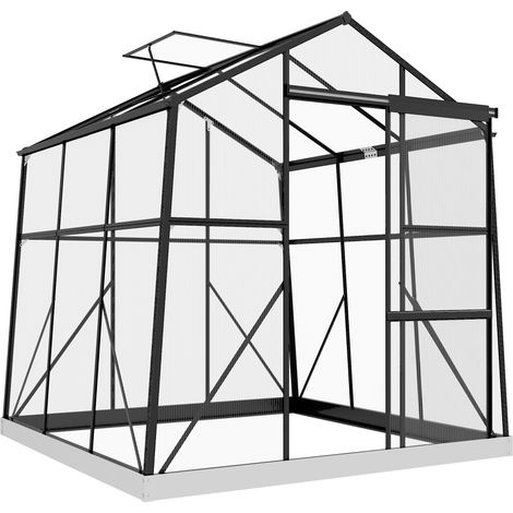 Robustes Gartengewächshaus, 192 x 192 x 203 cm, wetterfest, ideal für den Anbau und Schutz von Pflanzen