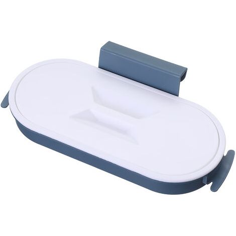 Support pour Sac Poubelle de Cuisine, Armoire de Cuisine Porte-Sac Poubelle Poubelle Cuisine encastrable Porte, Porte-ordures Au-Dessus du Panier de Porte de l'armoire Support de Sac Poubelle(Bleu fon (1/5)
