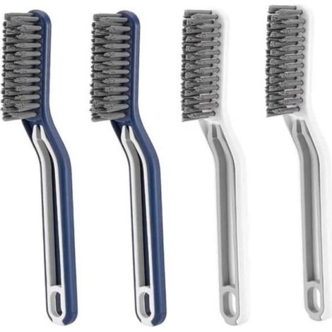 Multifunctional Floor Grout Brush, 4-Piece 2-in-1 Cleaning Set with Clip, Handheld Edge Cleaning Brush (1/4)