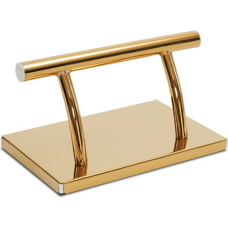 Barberpub Edelstahl Fußstütze Professional Friseurfußstütze, mobile Fuß Pedal Fußauflage, foot rest Fußablage Friseurstuhl Salonausstattung, FT001 (Gold) (1/4)
