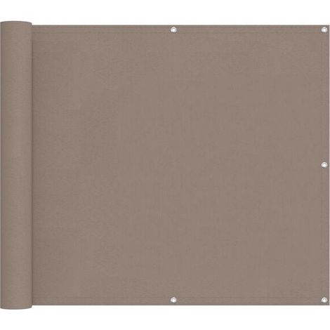 Balkonsichtschutz aus taupefarbenem Oxford-Gewebe, 100 x 600 cm – Sichtschutz für Terrasse und Garten (1/5)