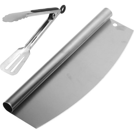 Couteau à Pizza en Acier Inoxydable Alimentaire, Lame Aiguisée, Design Ergonomique avec Pince pour Gâteaux et Pizzas (1/5)