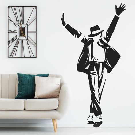 Sticker Mural - Michael Jackson - 337x634 cm - Noir (1/3)