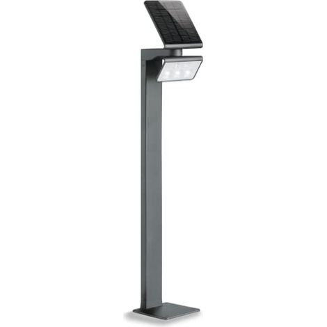 Steinel Lampada da giardino a LED XSolar GL-S antracite, lampada solare regolabile in altezza, rilevatore di movimento, luce notturna (1/4)