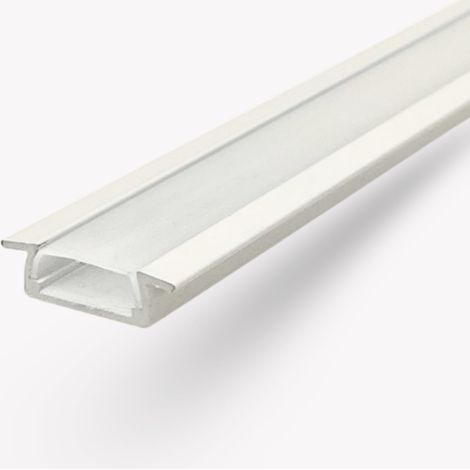 Evotrade – Profilé LED encastrable aluminium 2 mètres – Diffuseur opale pour bandes LED 12 mm – Éclairage uniforme pour projets design
