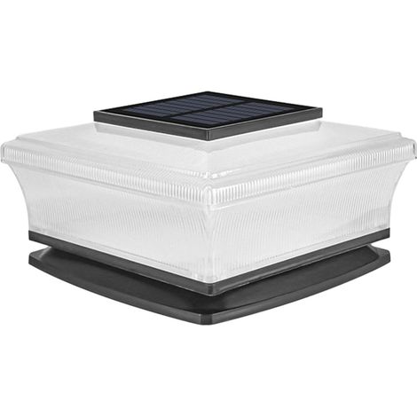 Solar Post Cap Light - 11.5x11.5x6.6 cm - IP65 Waterproof - Warm White 2-Mode - For Outdoor Deck Patio Garden Posts - 1 Piece (1/5)