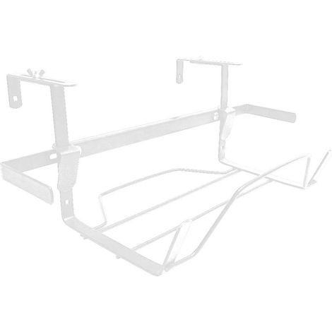 Support jardinière Extensible Fer Plat Blanc 44 à 65x18 cm 1010 (1/4)