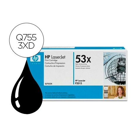 HP (Q7553XD) No 53X HP53X HP 53X Paquete doble Cartucho negro Schwarz (Q7553XD)